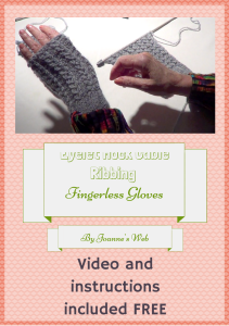 Eyelet Mock Cable Ribbing Fingerless Gloves